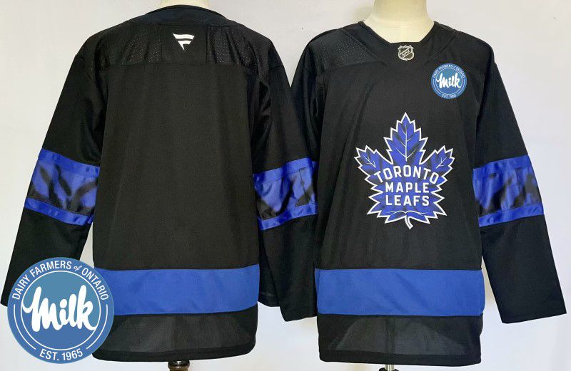 Men Toronto Maple Leafs Blank Black Fanatics 2025 NHL Jersey style 2